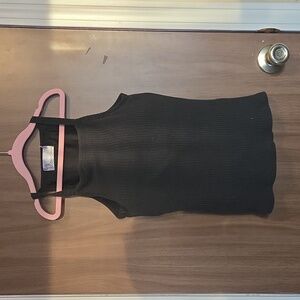 Black Ribbed Tank Top